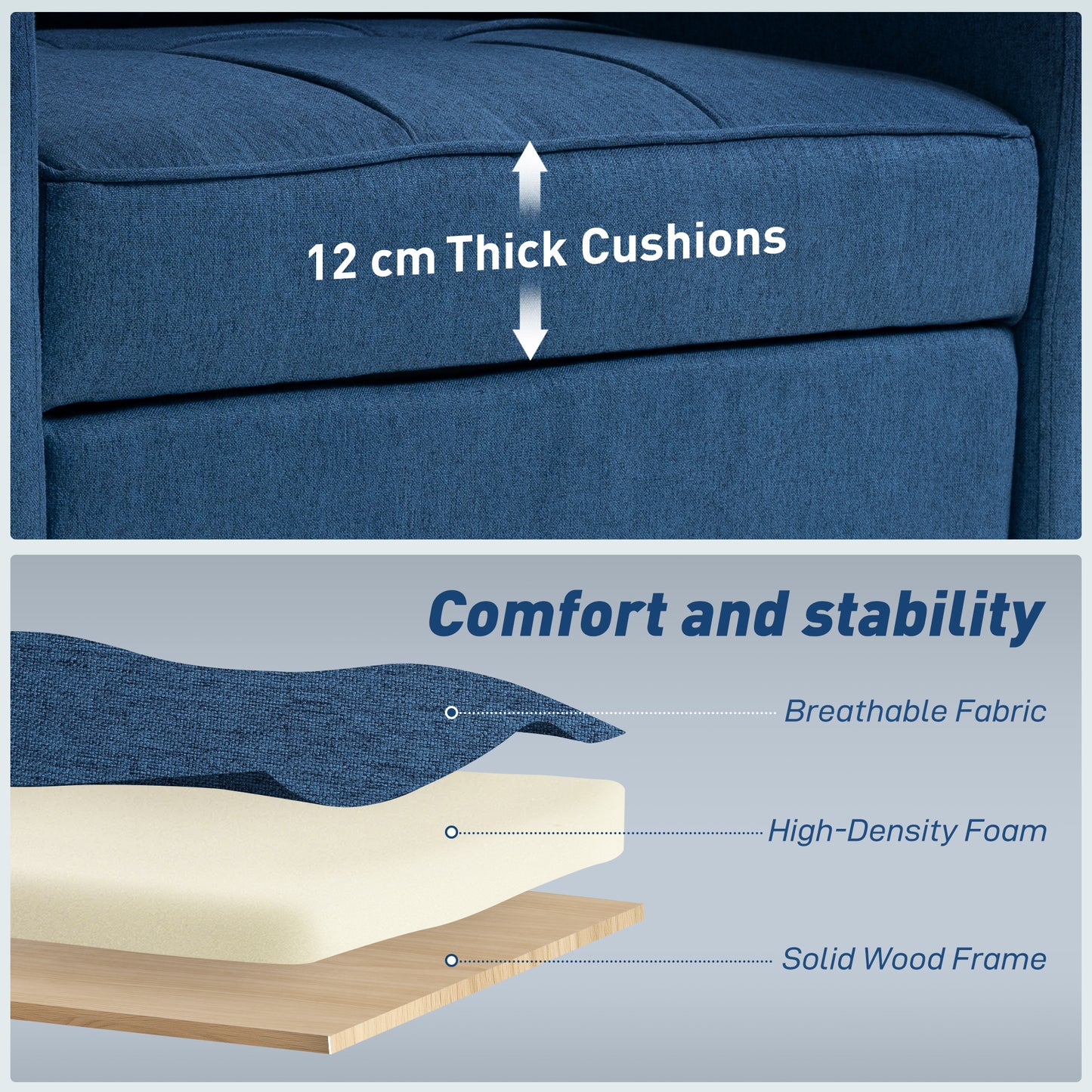 3-in-1 Sofa Bed, Convertible Sleeper Chair with Adjustable Backrest