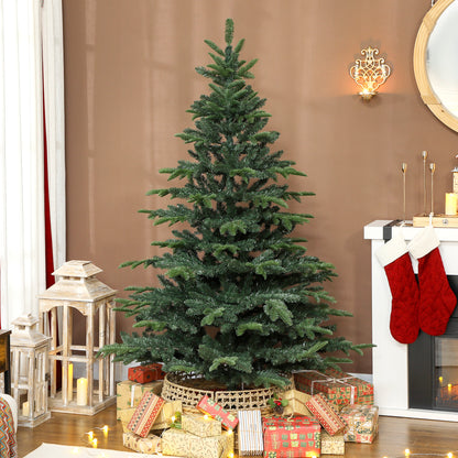 6ft Christmas Tree, Hinged Xmas Tree with Realistic Branches