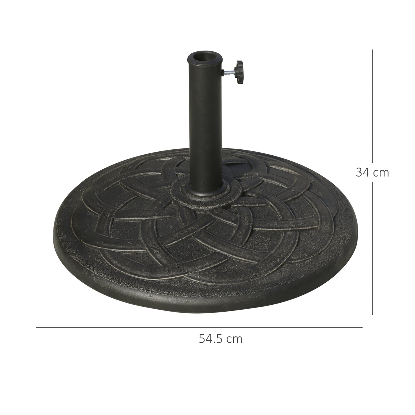19KG Garden Parasol Base Stand Metal Patio Sun Umbrella Holder Resin
