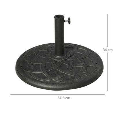 19KG Garden Parasol Base Stand Metal Patio Sun Umbrella Holder Resin