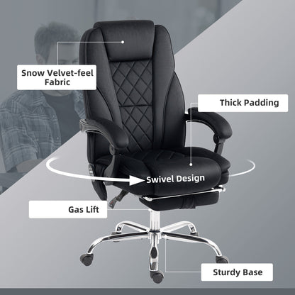 Massage Office Chair, Heated Reclining Desk Chair, Black