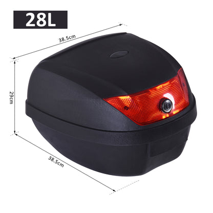 28L Motorcycle Tail box Helmet Top Case Storage Trunk Carrier Mount Rack