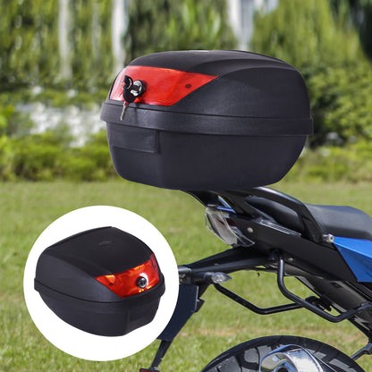 28L Motorcycle Tail box Helmet Top Case Storage Trunk Carrier Mount Rack