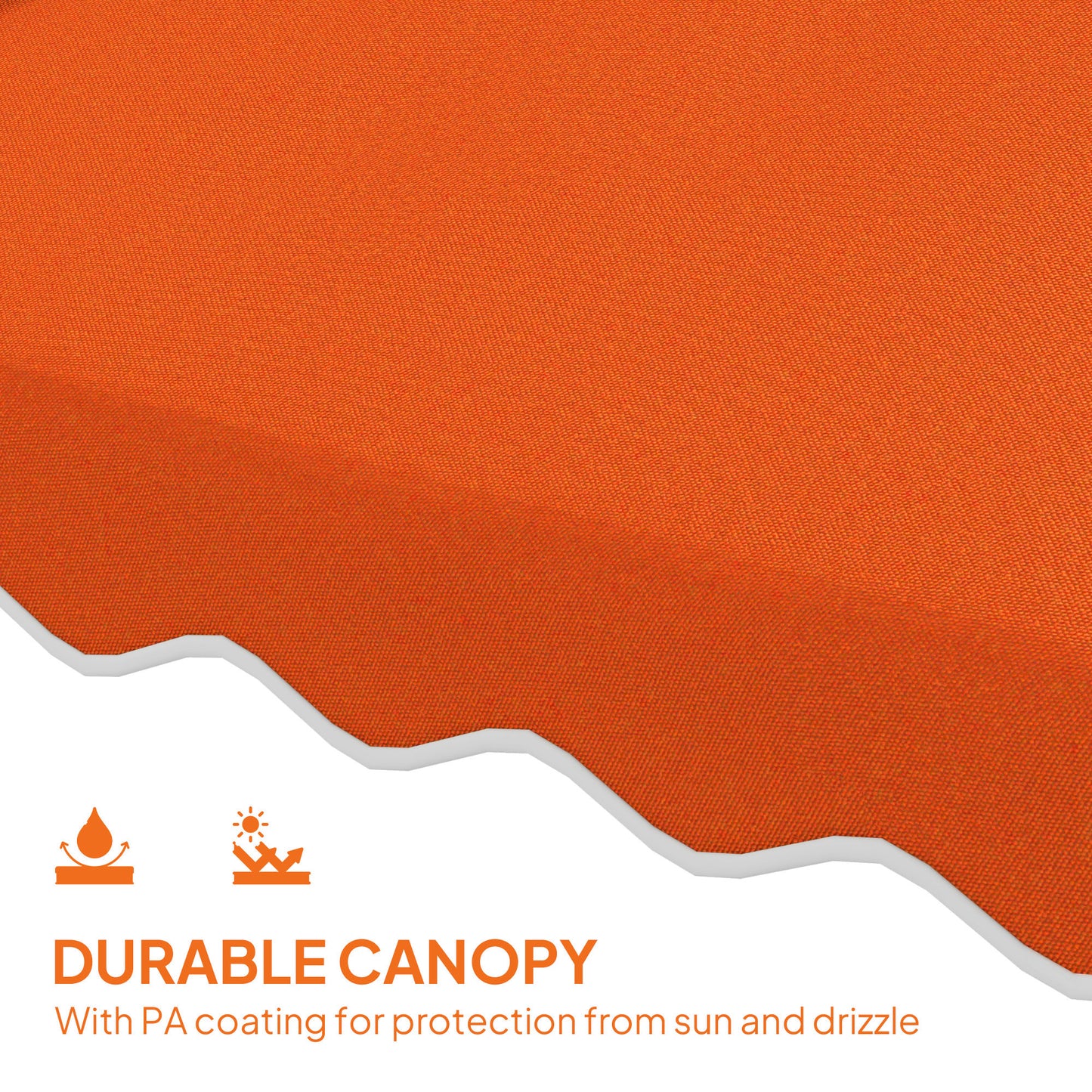 2.5m Cantilever Garden Parasol Umbrella with Cross Base, Orange