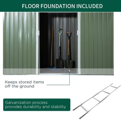 9x4ft Garden Storage Shed Green