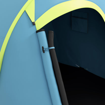 Pop up Camping Tent for 2 Man, 2000mm Waterproof with Carry Bag, Blue