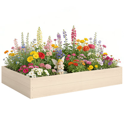 Wooden Raised Bed for Garden, 620L Extra Large Raised Garden Bed
