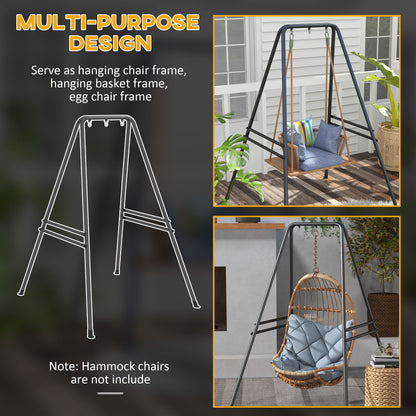 Hammock Chair Stand Metal Frame Hammock Stand Only, Black