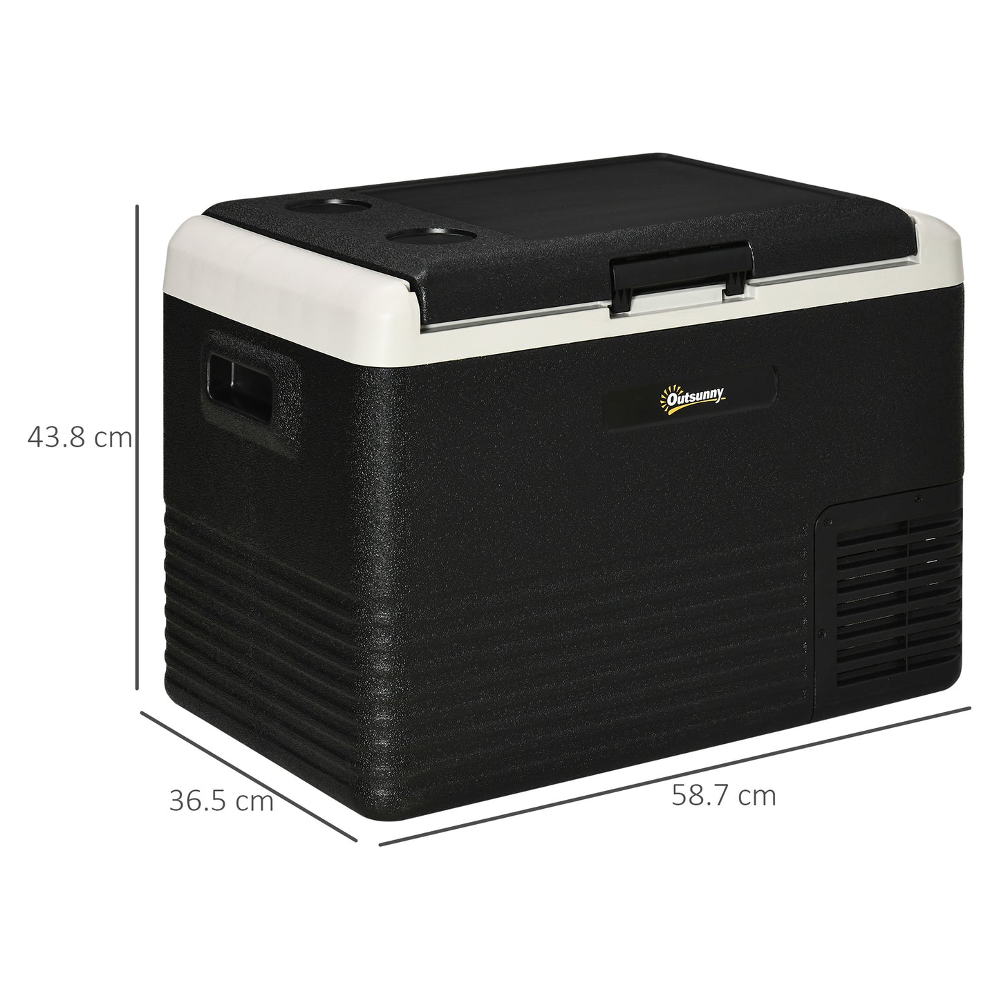 40L Car Refrigerator 12V Portable Freezer for Camping, Grey