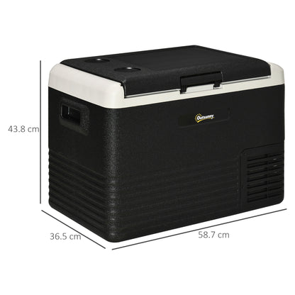 40L Car Refrigerator 12V Portable Freezer for Camping, Grey