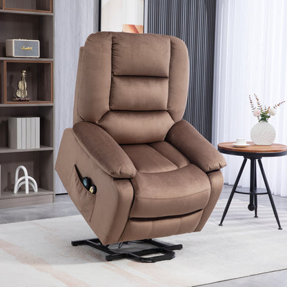 Riser and Recliner Chair Lift Chair with Vibration Massage, Heat, Brown