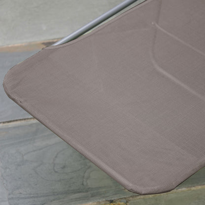 Sun Bed Chair Garden Lounger Recliner Adjustable Back Relaxer Chair Furniture - Coffee