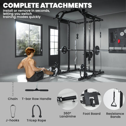 Cable Crossover Machine, 300kg Multi Gym Cable Pulley System