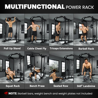 Cable Crossover Machine, 300kg Multi Gym Cable Pulley System