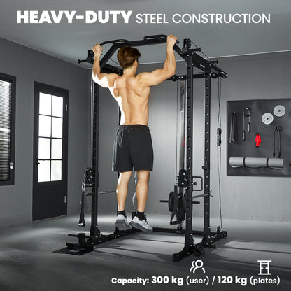 Cable Crossover Machine, 300kg Multi Gym Cable Pulley System