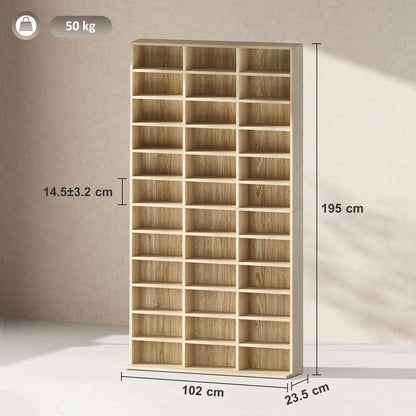 DVD CD Media Storage Rack, Video Display Unit, Oak Tone
