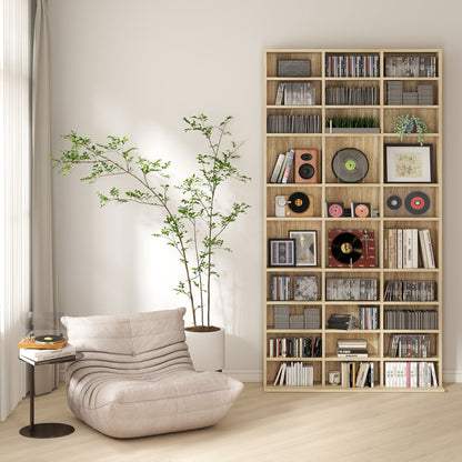 DVD CD Media Storage Rack, Video Display Unit, Oak Tone