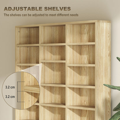 DVD CD Media Storage Rack, Video Display Unit, Oak Tone