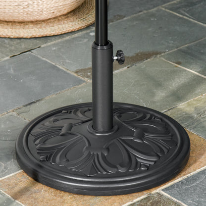 Round Parasol Base Heavy Duty Cement Stand Umbrella Holder Garden