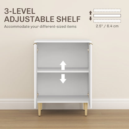 Sideboard Buffet Cabinet with Adjustable Shelf, White