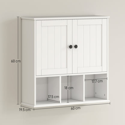 Bathroom Wall Cabinet, Medicine Cabinet with Open Compartments, Shelf