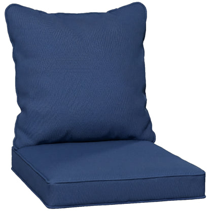 Garden Chair Cushion with Seat & Back Pad, CUSHION ONLY, Dark Blue