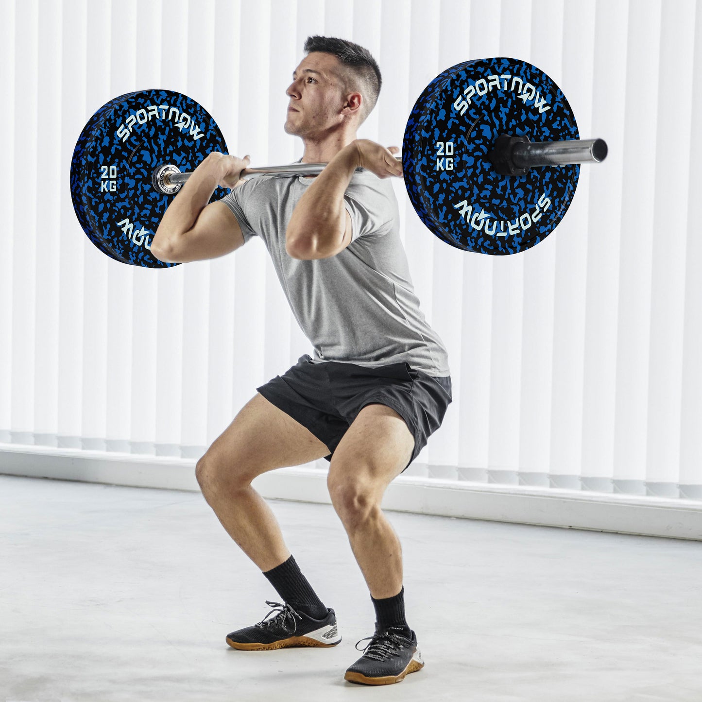 Olympic Weight Plates with 5cm Holes, for Weight Lifting, 2 x 20kg