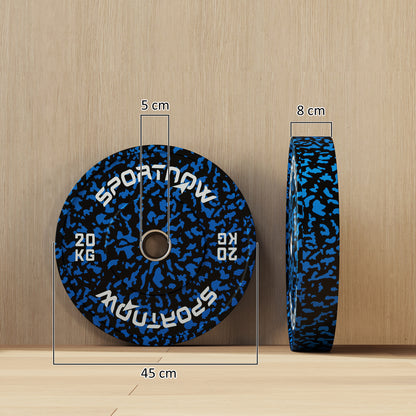 Olympic Weight Plates with 5cm Holes, for Weight Lifting, 2 x 20kg