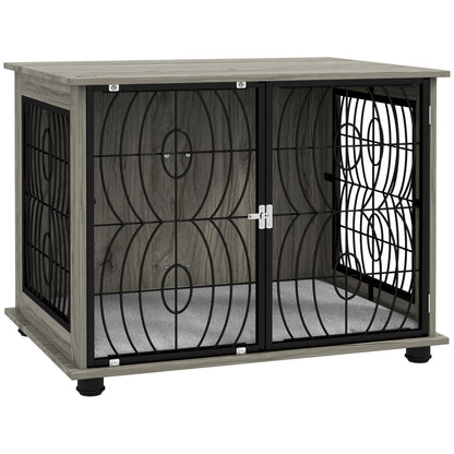 29.5" Dog Crate Furniture End Table w/ Cushion for Medium Dogs