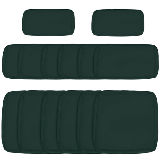 Garden Rattan Sofa Set Polyester Cover Replacement No Cushion Grey