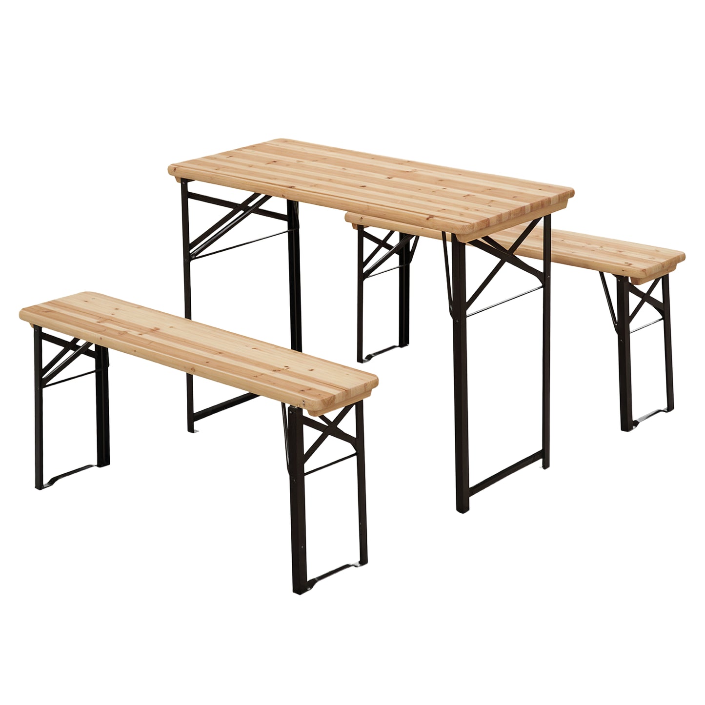 Outdoor Picnic Table Portable Folding Camping Patio Beer Table Set