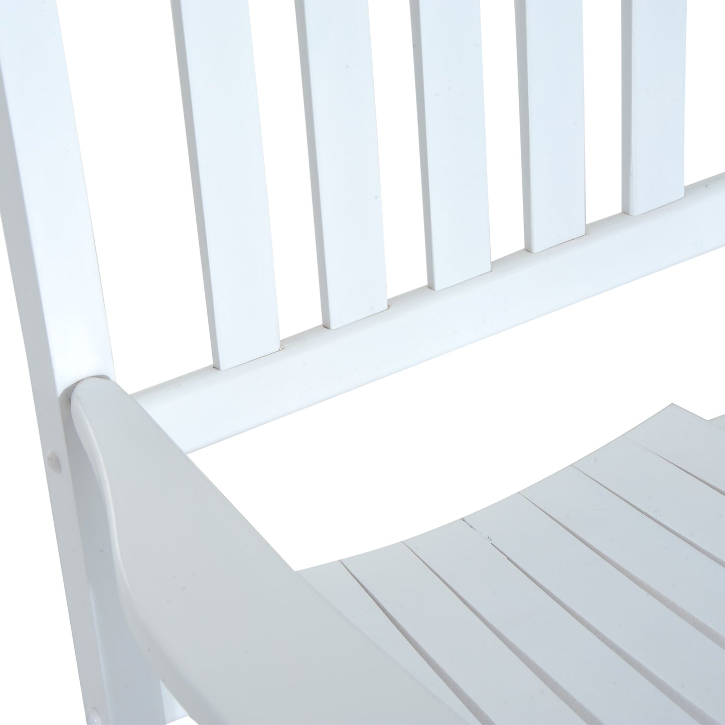 Outdoor Porch Rocking Chair Armchair Wooden Patio Rocker Balcony Deck Garden Seat White
