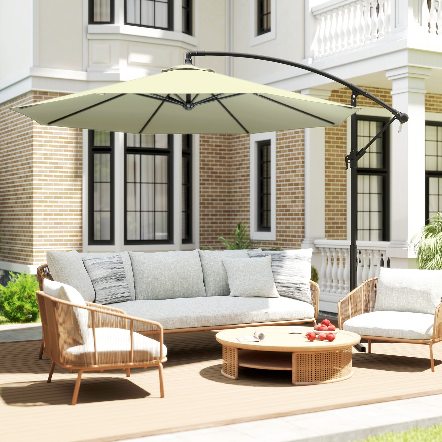 3(m) Banana Parasol Cantilever Umbrella Garden