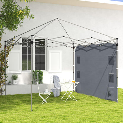 Side Panel for 3x3 m Pop Up Gazebos, 1 Pack Sidewall Only, Grey