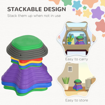 Kids Stepping Stones, 11 Pieces Balance River Stones for Obstacle Course
