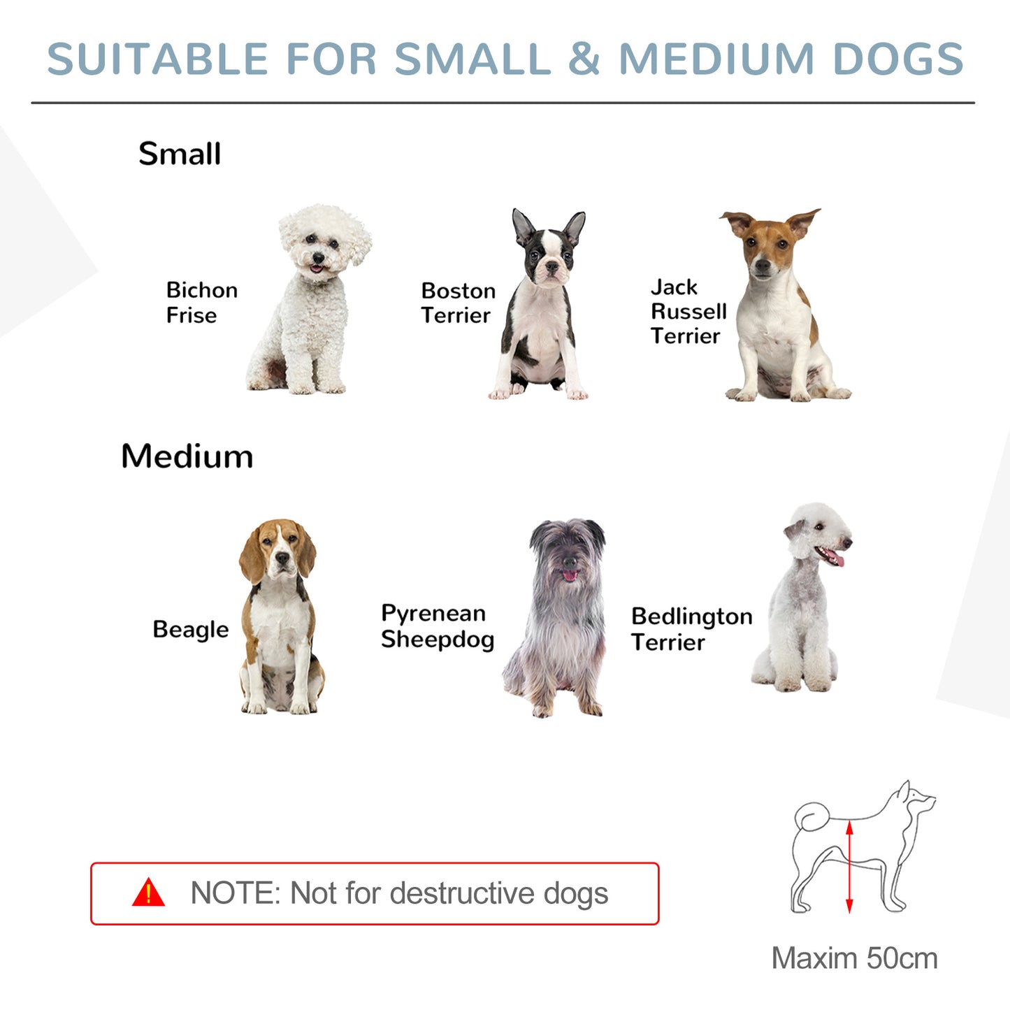 Freestanding Pet Gate for Small and Medium Dogs, Wooden Foldable Dog Safety Barrier with 4 Panels, 2 Support Feet, 80 cm Tall for Doorways, Stairs White