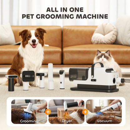 5 in 1 Dog Grooming Vacuum & Dog Dryer with Electric Clipper