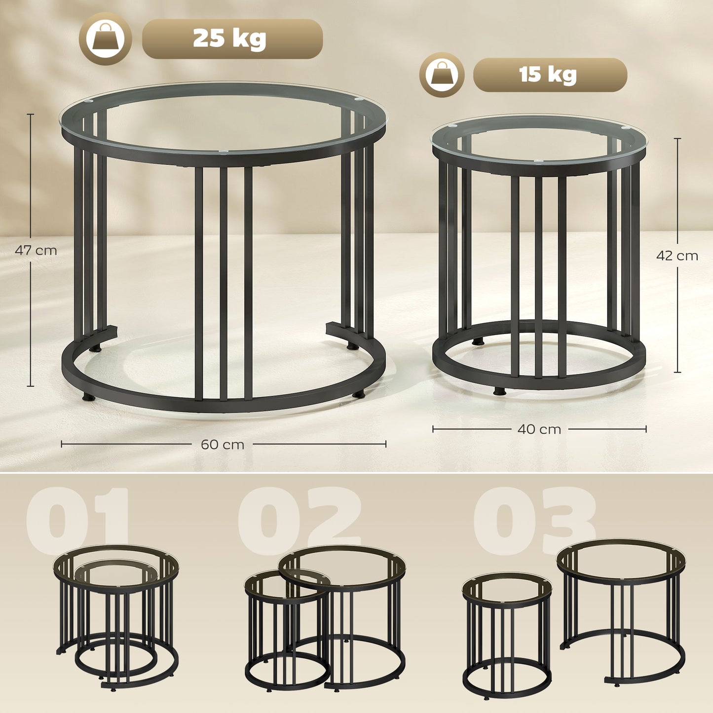 Bar Table and Stools Set, Kitchen Table and 2 Chairs with Backrest, Footrest
