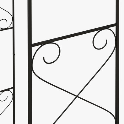 Metal Garden Arch with Double Gate, Garden Arbor Climbing Plants