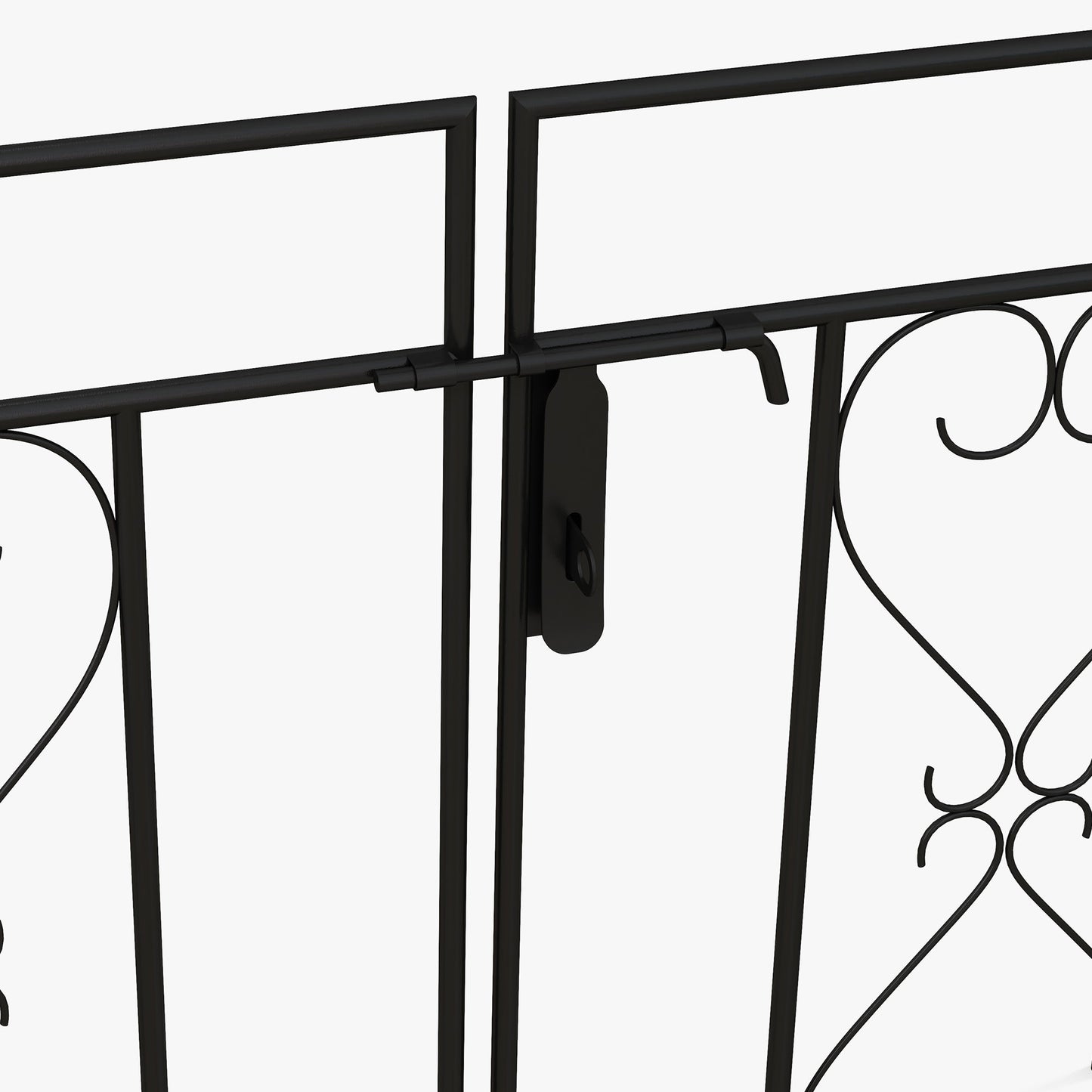 Metal Garden Arch with Double Gate, Garden Arbor Climbing Plants