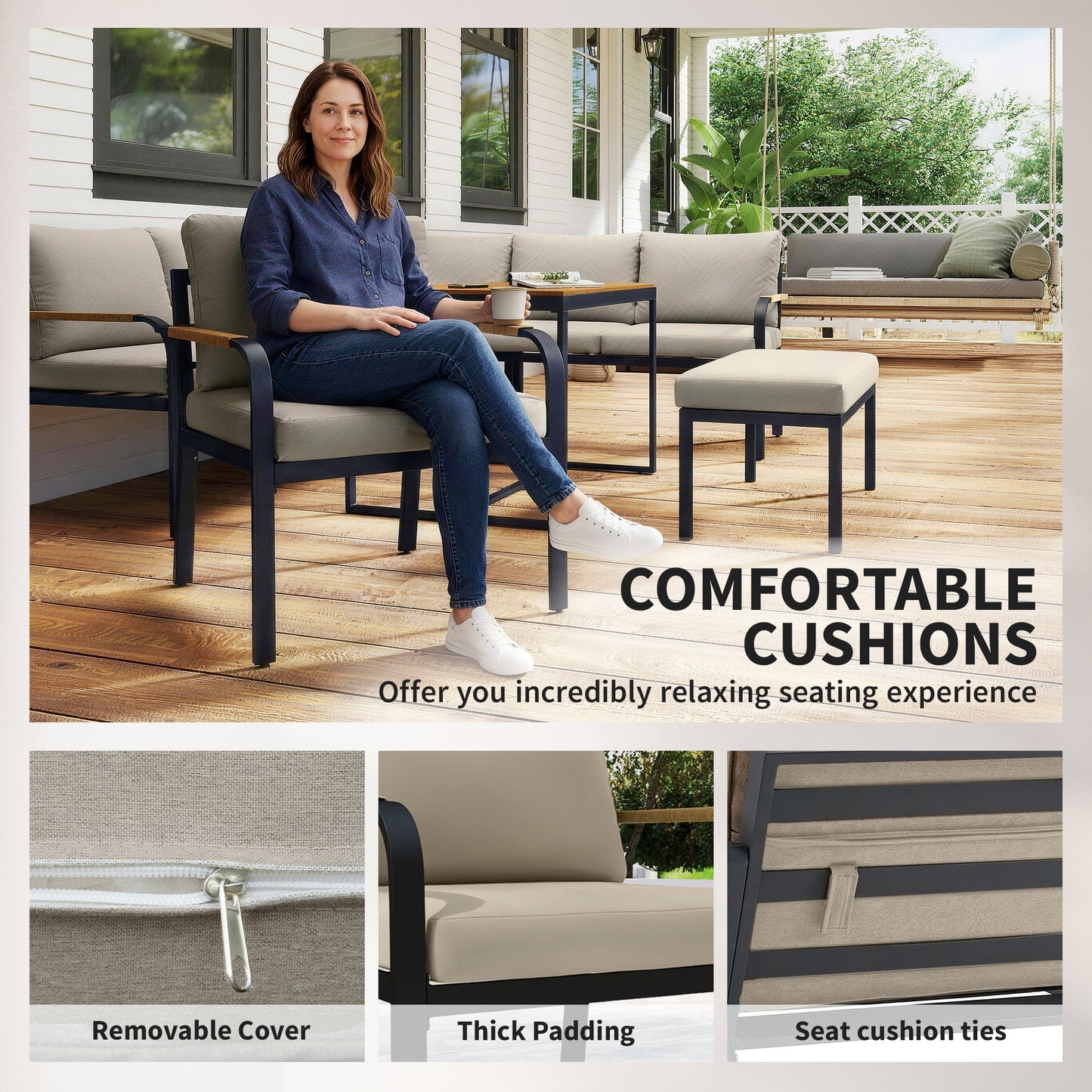 7 Seater Garden Furniture Set, Outdoor Furniture Conversation Sets