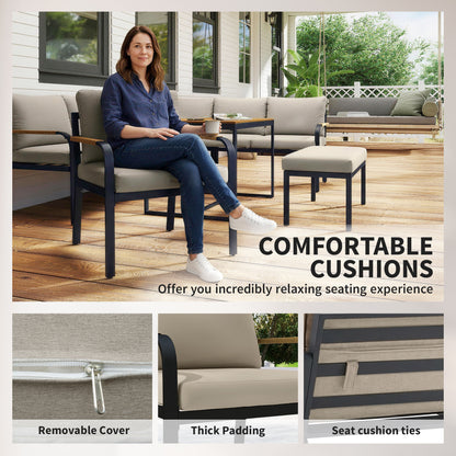 7 Seater Garden Furniture Set, Outdoor Furniture Conversation Sets