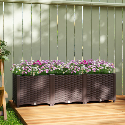 Plastic Raised Garden Bed with Legs and Drainage Holes and Plugs