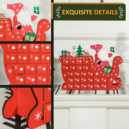 Advent Calendar, Christmas Countdown Calendar with 24 Drawers