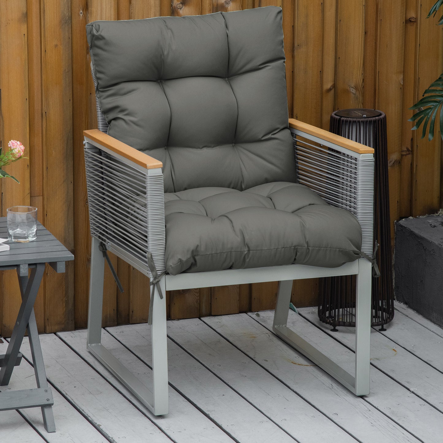 Garden Back Chair Cushion Patio Seat Cushion Pad Outdoor & Indoor Use