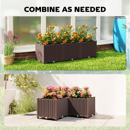 Plastic Raised Garden Bed with Legs and Drainage Holes and Plugs