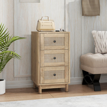 3 Drawer Chest of Drawers, Storage Unit for Living Room, Oak