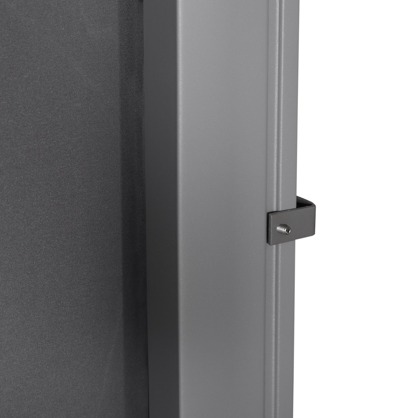 Retractable Sun Side Awning Screen Fence Patio Garden Wall Balcony Screening Panel Outdoor Blind Privacy Divider (3x1.6M, Grey)