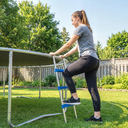 Trampoline Ladder, 3-Steps with Horizontal Wide Steps