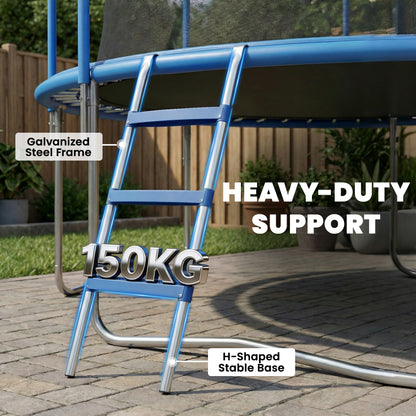 Trampoline Ladder, 3-Steps with Horizontal Wide Steps